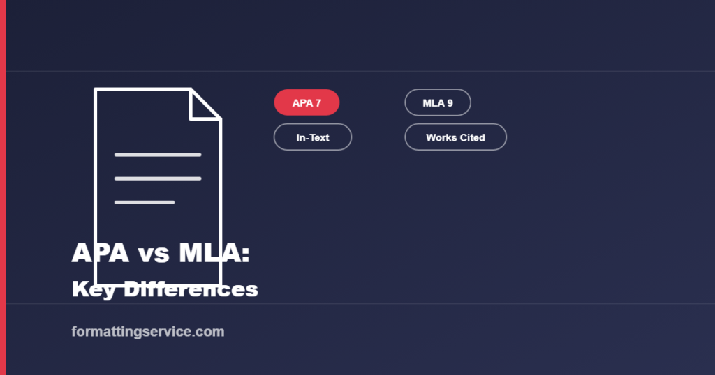 Icon comparing APA and MLA citation style differences