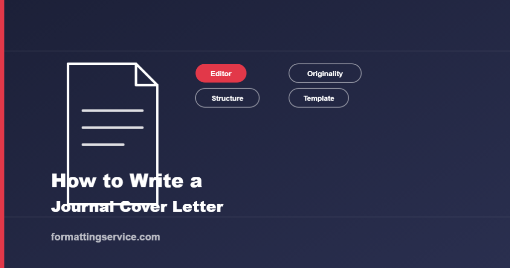 Icon illustrating how to structure a journal submission cover letter