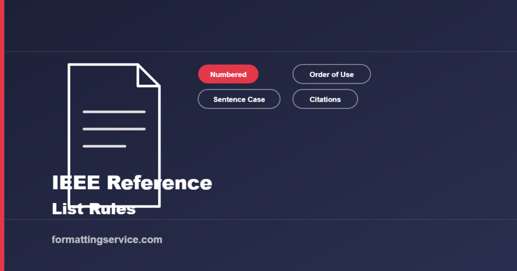 Icon illustrating IEEE numbered citation and reference list rules