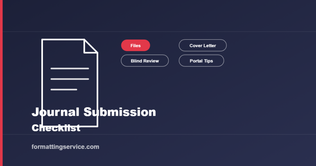 Checklist icon for preparing files before journal submission