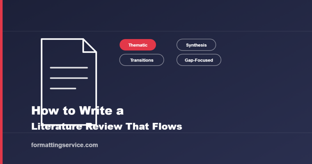 Icon illustrating thematic organization of a literature review